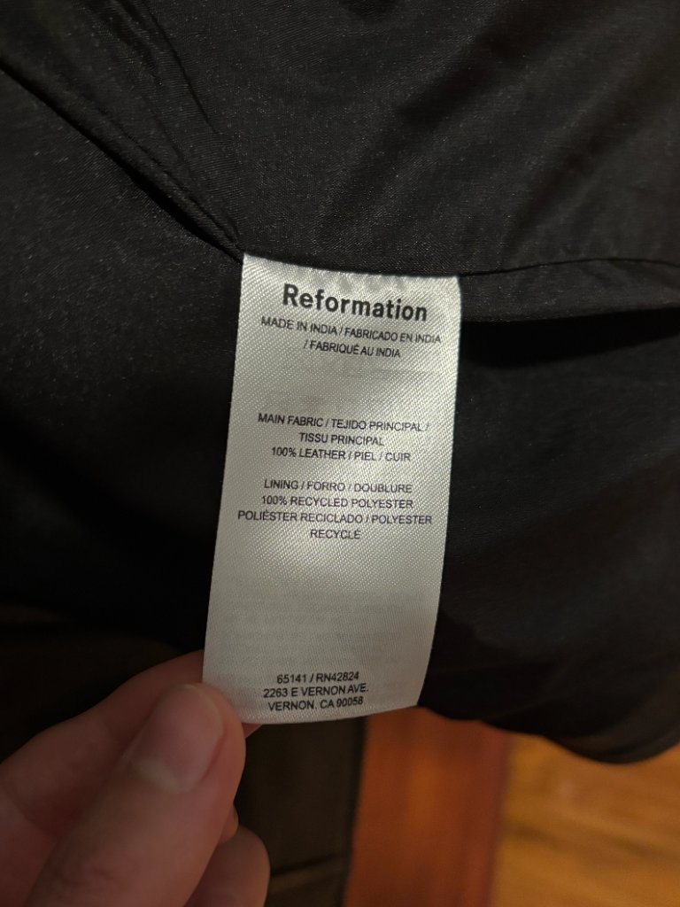 Reformation Veda Bennett Oversized Leather Bomber — image 4 of 5